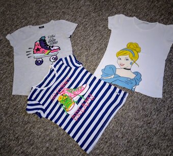 Dětske dívčí tričko 3 ks vel. 146 - 152 - 2