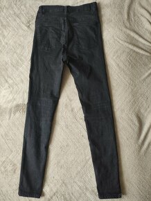 Dámské, dívčí černé rifle vel. 36, zn. HOUSE BASIC - 2