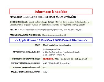 iPhone 16 Pro Max 256GB Desert ROZBALENO - 2