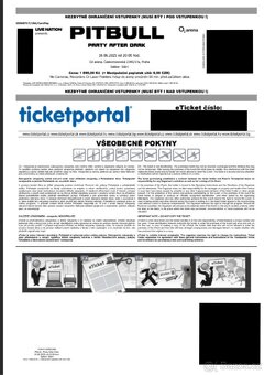 5 Lístků na koncert Pitbulla 18.6. 2025 Praha O2 Aréna - 2