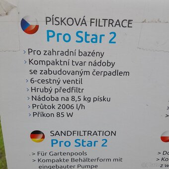 Písková filtrace Pro Star 2 - 2
