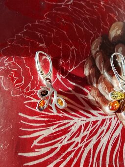 Stříbrné náušnice s Jantarem - 2