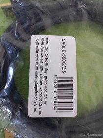 HDMI kabely 2,5 m - nové - 2