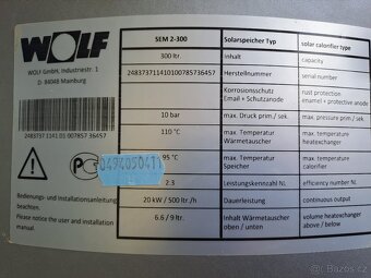 Zásobník Wolf 300l, 2 spirály - 2
