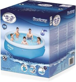 Nový - Kruhový nadzemní bazén Bestway Fast Set 3,05 x 0,76 m - 2