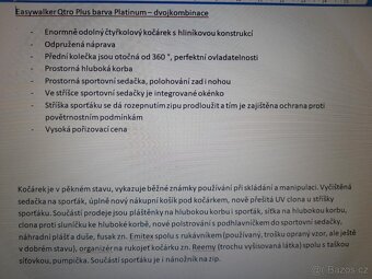 Easywalker Qtro Plus barva Platinum – dvojkombinace - 2