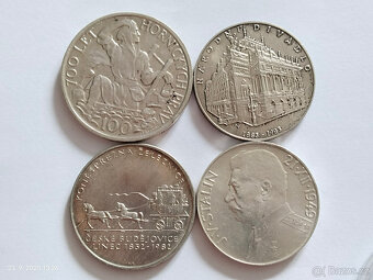 4x stříbrná pamětní mince Československo - 2