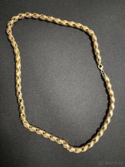 Zlatý řetízek 11,3G, řetěz slza robustní 14 kt nepouživaný - 2