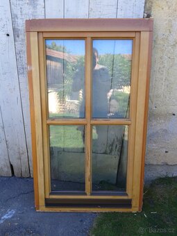 3 kusy - Dřevěné okno 78 x 130 cm - 2