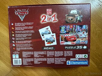 Dětské společenské hry 2v1 - puzzle a pexeso Cars - 2