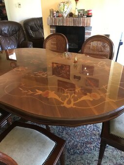 Jídelní set se stolem 1,75m + 6 židlí výplet –JS7.09 - 2