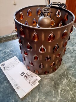 Závěsný lustr z matného kovu - 2