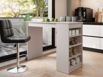 Barový pultík bílý se 2 židlemi - 2