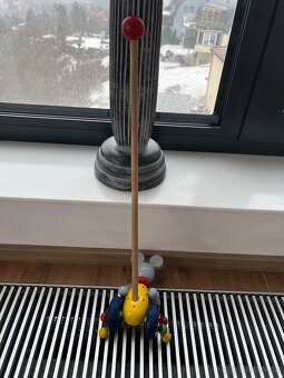 Dřevěné odrážedlo/ chodítko myš na tyči - 2