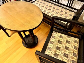 Starožitný set, křesla, lavice, stolek - 2