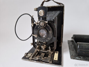 Starý německý měchový fotoaparát Goerz Tenax + Rollex 9x12 - 2