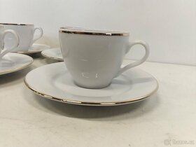 NOVÁ sada Excelsa 4ks espresso šálků+podšálků bílá - 2