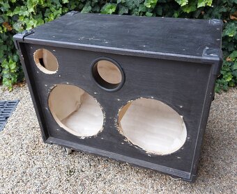 Prázdný basový reprobox 2x10" s hornou, překližka - 2