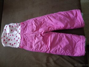 Dívčí růžové oteplovací kalhoty - 2