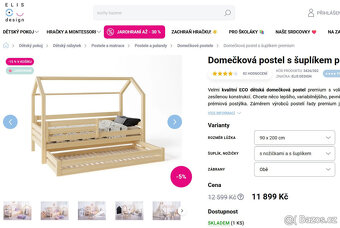 domečková postel s šuplíkem premium ELIS DESIGN - 2
