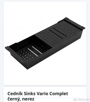 Cedník Sinks Vario Complet černý, nerez - 2