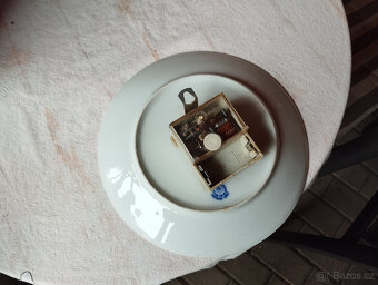 Nástěnné hodiny Prim,modrý motiv,porcelánové hodiny - 2