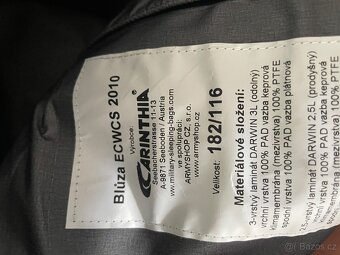 Bunda a kalhoty ECWCS goretex AČR vz 2010 Carinthia - 2