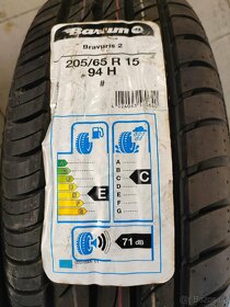 Nové letní pneu + disky Barum Bravuris 2 205/65 R15 - 2