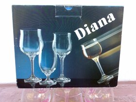 Retro skleničky Diana - 6 ks - 2