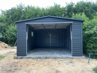 Plechová garáž 4x5 m - 2