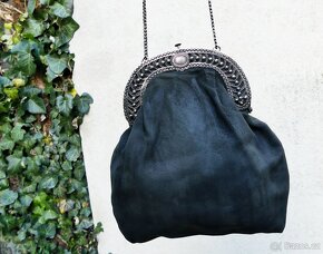 Starožitná viktoriánská kabelka, 19. st., stříbro - 2