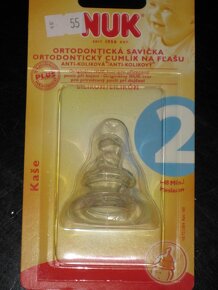 dudlík NUK + řetízek + náhradní savičky NUK - NOVÉ - 2