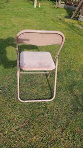 Skládací židle/židlička VOEL samet růžová - 2