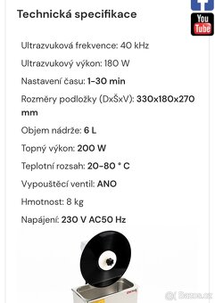 Ultrazvuková čistička zx-360htd na čištění vinylových desek - 2