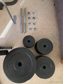GYM SETUP - Lavice, činky, závaží 95KG+ - 2