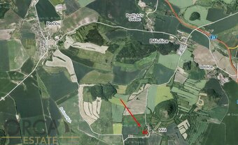 Prodej pozemku 1085 m2 v k.ú. Milá - 2