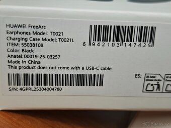 Sluchátka Huawei FreeArc jako nové - 2