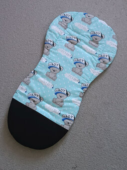 Nová prodloužená podložka do kočárku lišky medvídci - 2