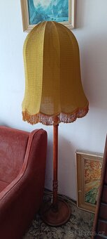 Retro látková stojací lampa - 2
