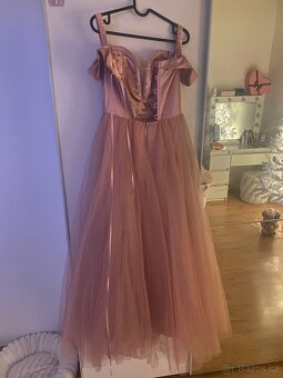 Eva & Lola Růžové Dámské Třpytivé Šaty - 2