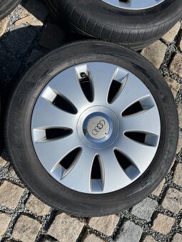 4x alu disky 5x112 R16, letní pneu - 2