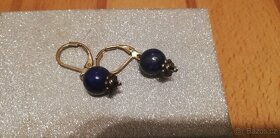 Náušnice s tmavým Lapis lazuri - 2