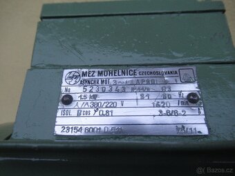 Patkový elektromotor 380V.1,5kw-1420ot.nejen na DARLING. - 2