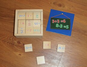 Dřevěné kartičky s příklady - 2