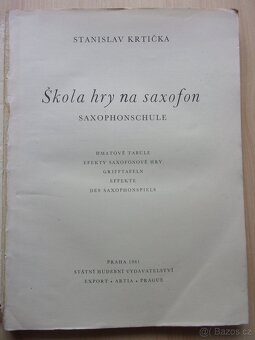 Stanislav Krtička - ŠKOLA HRY NA SAXOFON - 2