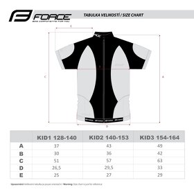 Dětský cyklisticky dres force 128-140 cm - 2
