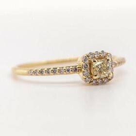 14K prsten s diamanty 0,45ct - certifikát AIG - 2