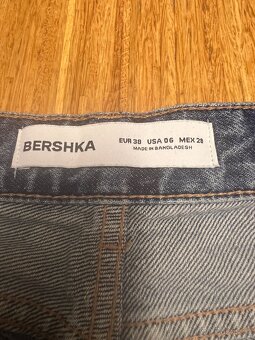 Bershka džíny mid-wais baggy vel. EUR 38 - 2