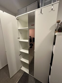 VIHALS - Šatní skříň/2 dveře, bílá, 105x57x200 cm - 2