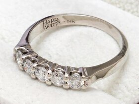 14K prsten s diamanty 0,55ct - Harr & Jacobs - certifikát - 2